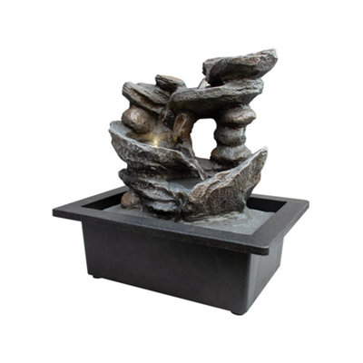 Wellbeing Large Cascading Rocks Fountain (UK Mains Plug)