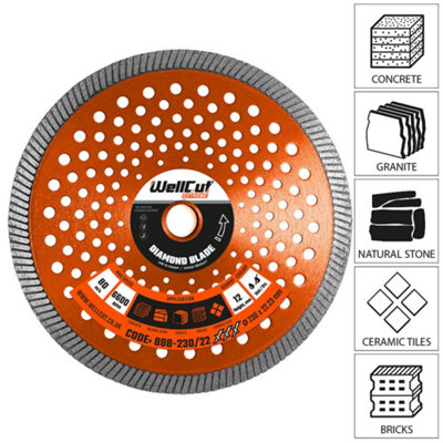 WellCut Extreme Diamond blade for angle grinder & petrol disc cutter ...