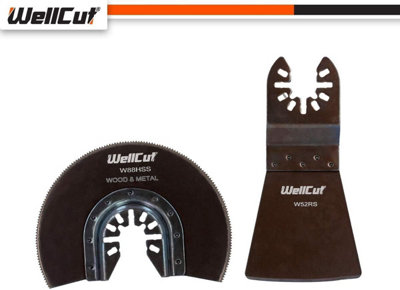 WellCut Multi Function 7 Piece Bi-Metal Multi Tool Blade Set Wood Metal Cutting - 6