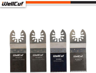 WellCut Multi Function 7 Piece Bi-Metal Multi Tool Blade Set Wood Metal Cutting - 7
