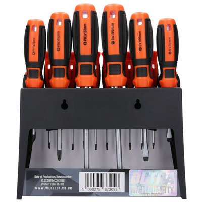 WellCut SD-18S Wall Mounted Screwdriver Set with 18 Pieces
