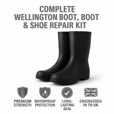 Wellington Boot Repair Kit Waterproof Adhesive & Patch Tape Set for ...