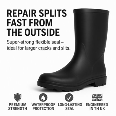 Wellington Boot Repair Kit Waterproof Adhesive & Patch Tape Set for ...