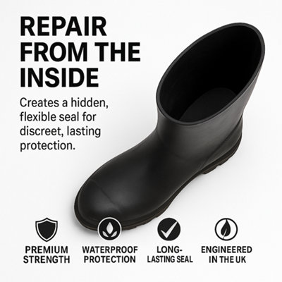 Wellington Boot Repair Kit Waterproof Adhesive & Patch Tape Set for ...