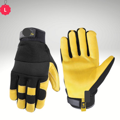 Wells Lamont 3 Pack HydraHyde Leather Work Gloves Heavy Duty M L XL