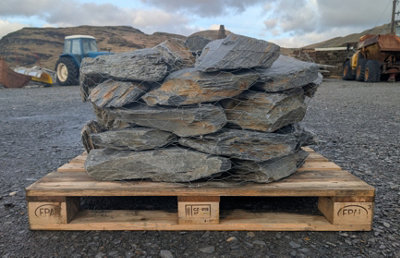 Welsh Slate mixed rockery stone, crate