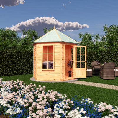 Welcome to the Sweets Hexenhaus♪セット♡ Welwick Hexgaonal 8x7ft Summerhouse with single door and 2 opening