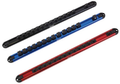 Welzh Werkzeug Aluminium Magnetic Socket Rails 3-Piece Set 1/2'' 3/8 ...