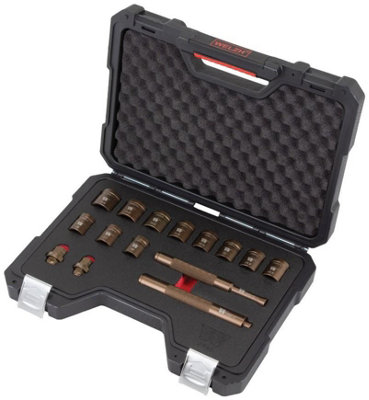 WELZH WERKZEUG UNIVERSAL LOCKING WHEEL NUT REMOVAL KIT REMOVES WITHOUT KEY