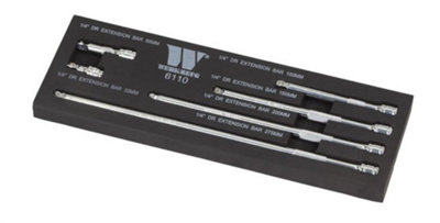 Welzh Werkzeug Wobble Extension Bar Socket Set 1/4 Drive 6-Piece 6110-WW