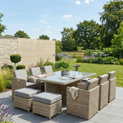 WENTWORTH 10 Seater Rectangular Cube Set