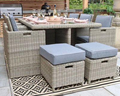 WENTWORTH 10 Seater Rectangular Cube Set