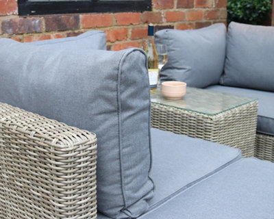 Wentworth 4 Seater Multi Relaxer Set with Cushions - Synthetic Rattan - H52 x W75 x L40 cm - Natural - 5