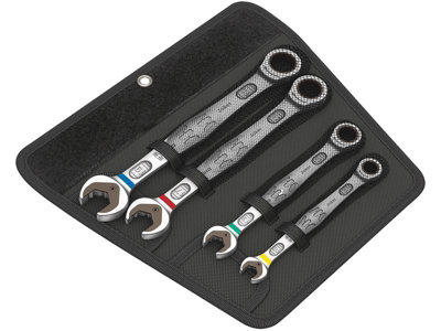 Wera 05073290001 Joker Ratcheting Combination Spanner Set, 4 Piece WER073290