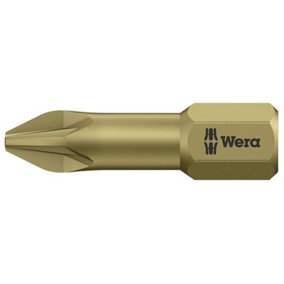 Wera - 855/1 TH Pozidriv Torsion Extra Hard Insert Bits PZ2 x 25mm (Pack 10)