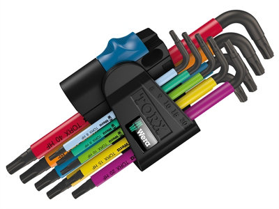 Wera 967/9 TX Multicolour Holding Function L-Key Set of 9 TX8-TX40 WER024179