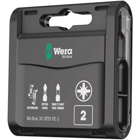 Wera - Bit-Box 20 BTH PZ, PZ 2 x 25 mm, 20 pieces - 05057762001