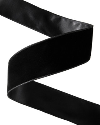 WeRChristmas Black Double-Sided Wired Velvet Ribbon 9 m L and 6 cm W