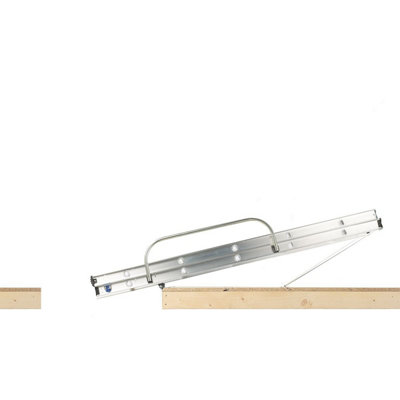 Werner 2-Section Aluminium Loft Ladder & Handrail 2.13m-2.69m - 3