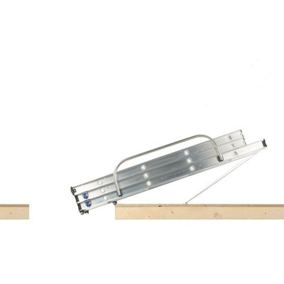 Werner 3 Section Aluminium Loft Ladder & Handrail 2.13m - 3m - 3