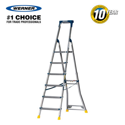 Werner AdjustaStep PRO Aluminium Stepladder 6 Tread