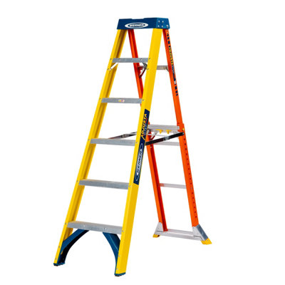 Werner AdjustaStep PRO Fibreglass Stepladder 6 Tread
