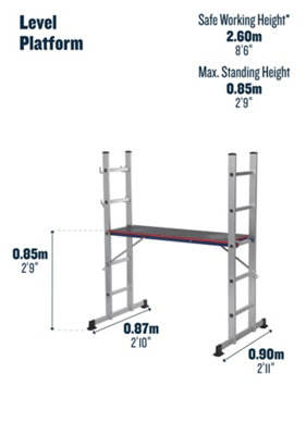 Werner Combination Ladder 5 in 1 with Platform