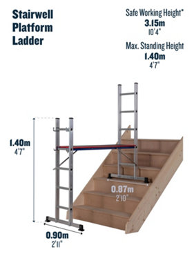 Werner Combination Ladder 5 in 1 with Platform