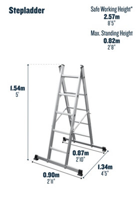 Werner Combination Ladder 5 in 1 with Platform
