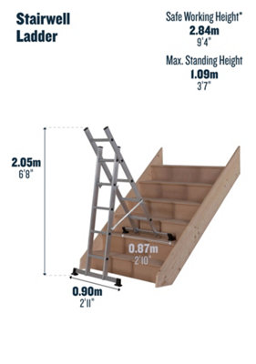 Werner Combination Ladder 5 in 1 with Platform