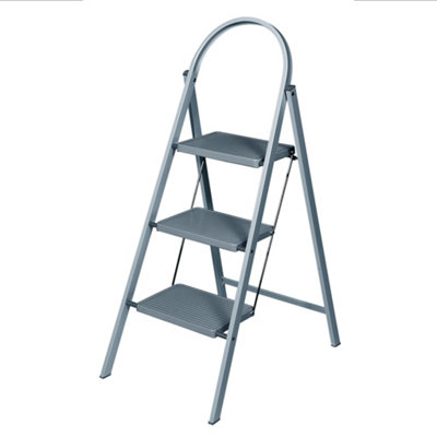 Werner Handy Step Stool 3 Step - Grey