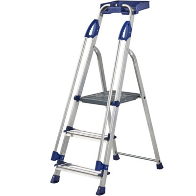 Werner Platform Stepladder 3 Tread Workstation