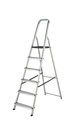 Werner Platform Stepladder 6 Tread High Handrail