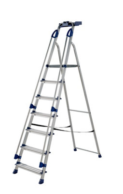 Werner Platform Stepladder 7 Tread Workstation