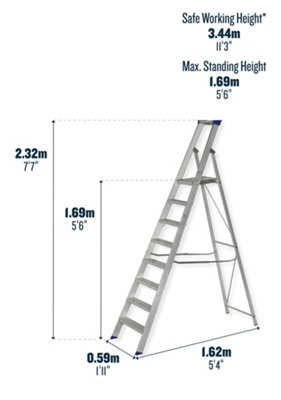 Werner Platform Stepladder 8 Tread MasterTrade™
