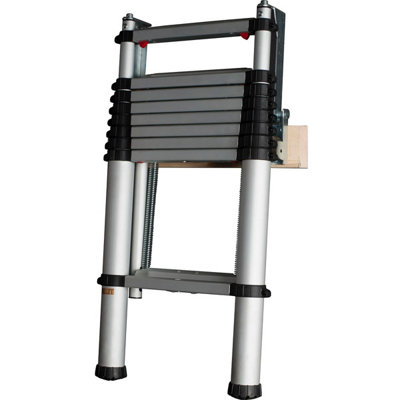 Werner Telescopic Aluminium Loft Ladder Attic Space Access Hatch 2.6m - 3