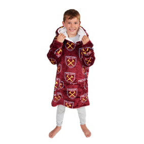 West Ham United Crest Wearable Hooded Fleece - Kids Size