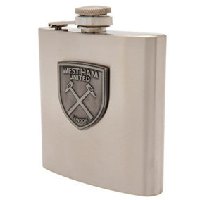 West Ham United FC Badge Hip Flask Silver (One Size)