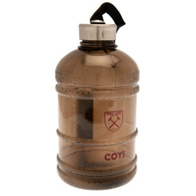 West Ham United FC Barrel Water Bottle Claret Red/Brown (One Size)