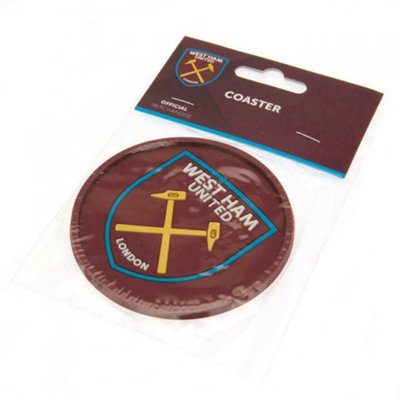 West Ham United FC Coaster Claret Red (One Size)