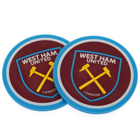 West Ham United FC Coaster Set (Pack Of 2) Red (One Size)
