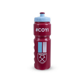 West Ham United FC COYI Crest 750ml Water Bottle Red (One Size)