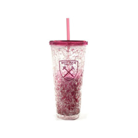 West Ham United FC Crest 600ml Freezer Cup With Straw Maroon (One Size)