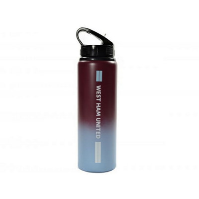 West Ham United FC Fade Aluminium Water Bottle Maroon/Blue (One Size)