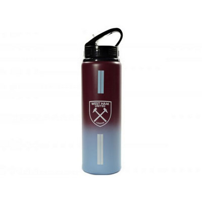 West Ham United FC Fade Aluminium Water Bottle Maroon/Blue (One Size)