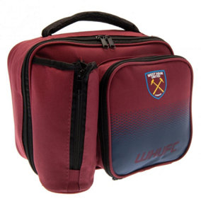 West Ham United FC Fade Lunch Bag Burgundy (One Size)
