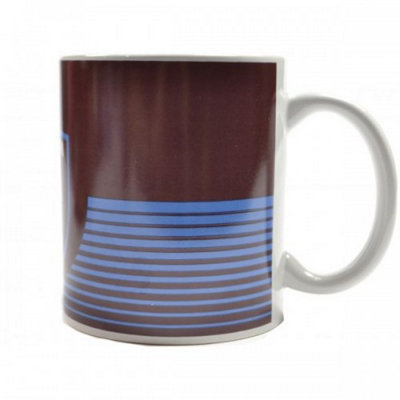 West Ham United FC Linear Mug Claret Red/Sky Blue (One Size)