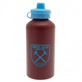 West Ham United FC Matte Bottle Claret Red/Sky Blue (One Size)