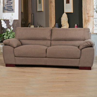 Westbrook 3 Seat Fabric Sofa - Brown