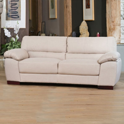 Westbrook 3 Seat Fabric Sofa - Sand at B&Q